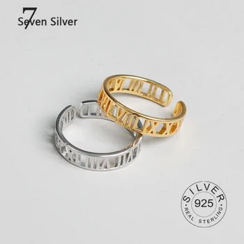 Nekilnojamojo 925 sterlingas sidabro piršto žiedai moterims V X I tuščiaviduriai iš Madinga fine Jewelry Didelio Aukščio Antikvariniai Žiedai Anillos