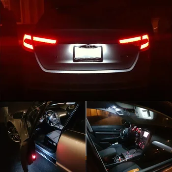 11X Balta Interjero LED Žibintai Paketo Komplektas 2013-2018 M. Chevrolet Malibu Žemėlapis Dome Kosmetinis Veidrodėlis Kamieno Licenciją plokštelės šviesos