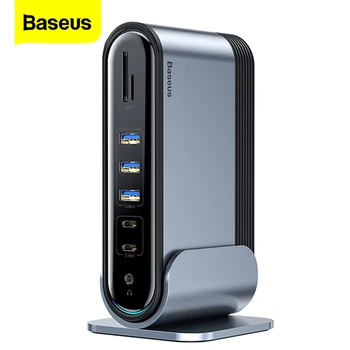 Baseus 17 1 USB C HUB Tipo C iki Kelių RJ45 HDMI VGA, USB 3.0 PD Maitinimo Adapteris Docking Station 