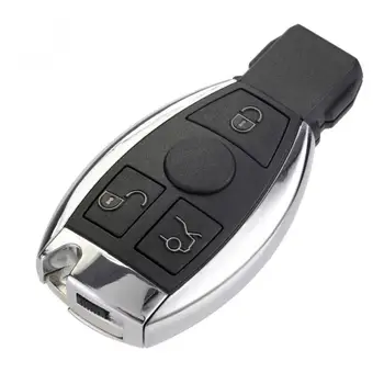 Juoda 433MHz 3 Mygtukai Keyless Pūko Apversti Nuotolinio Rakto Pakabuku ne Baterija Tinka Mercedes Benz metai 2000+NEC / BGA Kontrolės