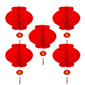 10 Vnt. 5-22 Colių 12,5 cm-55cm Tradicinės Kinų Raudono Popieriaus Žibintų 2020 Naujųjų Metų Dekoracija Pakabinti Vandeniui Žibintų Festivalis