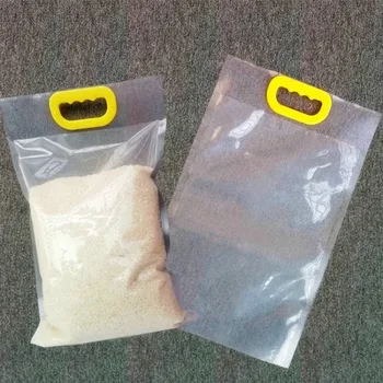 10vnt Skaidrus 5kg ryžių pakuotės maišelis su nešiojamų sagtis nailono vakuuminiai maišeliai