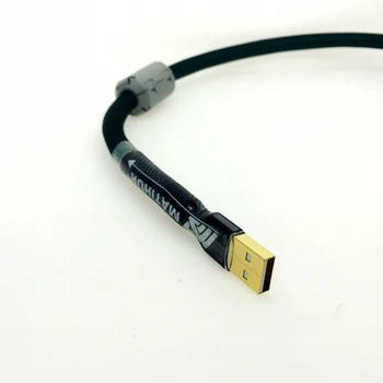 HIFI Gryno vario matihur 4-core sidabro padengtą USB kabelis A-B a-B skaitmeninė garso 
