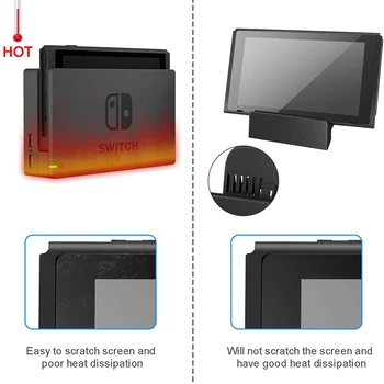 Nešiojamų Mini Perjungti TV Docking Station Įkrovimo Stovas Pakeitimo Nintendo Jungiklis Dokas Nustatyti, Kompaktiškas Perjunkite į HDMI su Ext