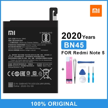 Xiaomi Redmi 5 Pastaba Originalios Telefonų Baterijos BN45 Už Redmi 5 Pastaba Pakeitimo Baterija 4000mAh Su nemokamais Įrankiais