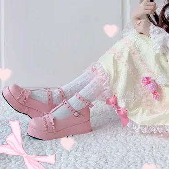 2021 Cute Girl Platformos Pleištai Angelas Gpgb Platformų Siurbliai Sagtis Moterų Siurbliai Naujas INS Karšto Cosplay Lolita Japonijos Siurbliai