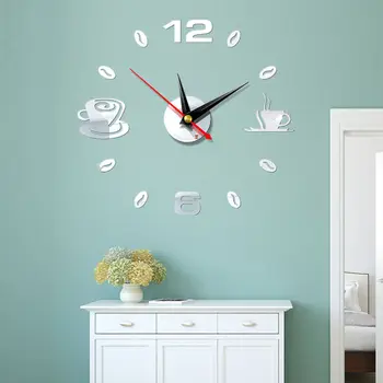 Romanas Vandeniui 3D Lipdukas Laikrodis Sieniniai Laikrodžiai Kvarco Judėjimas Išjungti Adata Lengva Įdiegti Dekoratyvinės Dailės 