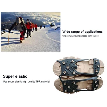 8-Dantų Lauko Anti-Drop Batų Padengti Sniego, Ledo Paviršius neslidus Paprasta alpinistų batų kapliukus, Vaikščiojimo ant Ledo, Sniego Žemės Kalno