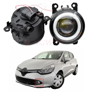 2VNT Skirti Renault Clio IV 2012-2019 Automobilių 30W Bamperio LED Rūko žibintų COB Angel Eye Dieniniai Lemputė H11 12V