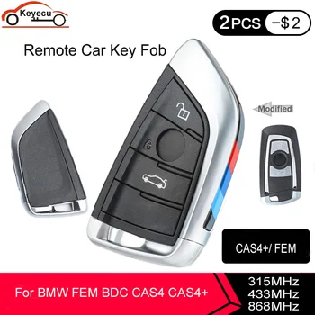 KEYECU Modifikuotas BMW CAS4 CAS4+ FEM BDC Smart Remote Key 3 Mygtukai 315MHZ YGOHUF5662,434MHZ YGOHUF5767,868MHZ YGOHUF5661