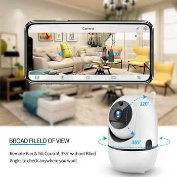 1080P Belaidės IP Kameros Debesis Intelligent Auto Žmogaus Sekimo pradžia Saugumo VAIZDO Stebėjimo Tinklo Mini Wifi Kamera