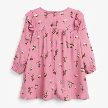 Mažai specialistė, vaikų mergaičių laisvalaikio prekės rudenį vaikų suknelė baby girl drabužiai Medvilnės drugelis spausdinti bamblys mergina suknelės S0843