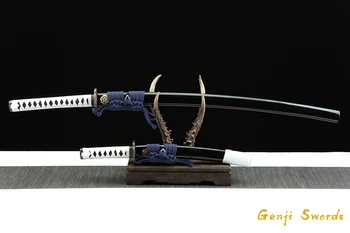 Vaiduoklis Tsushima Cosplay Replika Didelio Mangano Plieno Peilis Kardas Japonų Samurajus Žaidimas Katana ir Tanto Pora
