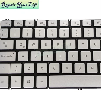 YHXY1 foninio Apšvietimo klaviatūra Dell Inspiron 15 7591 5584 7590 7791 Pakeisti Klaviatūras LA lotynų sidabro KN 0YHXY1 CH200 naujų darbo