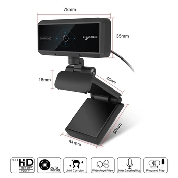 HXSJ S3 5 Mln. Taškų Automatinio Fokusavimo Kamera HD 1080P Kamera, Built-In mikrofono High-End Vaizdo Skambučių Web Kamera KOMPIUTERIUI Laptopo