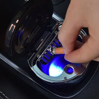 Lengva Valyti Nuimamas Automobilio Peleninę su Dangteliu Kompasas LED Šviesos ir Lengvesni 270E