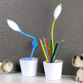 Lanksti LED Stalo Lempa Touch Kontrolės Tamsos Šviesa USB Įkrovimo Vaikai Mokosi lempos su Pieštukas Turėtojas Gėlių, Augalų Brid