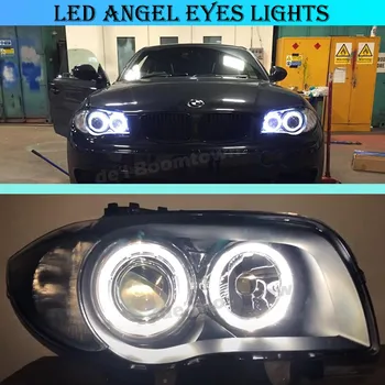 60W LED Automobilių Halo Žiedai Automobilių Angel Eyes Lemputes BMW 1 3 5 Z X serijos E90 E91 E92 E93 M3 E60 E89 E81 E82 E87 E88 X5 E70 