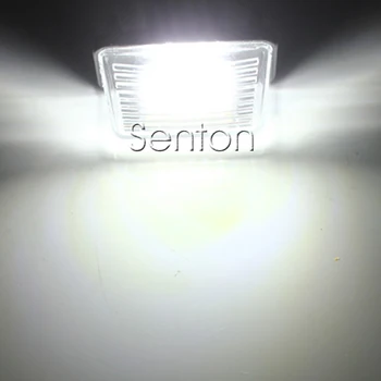 1Pair Automobilio LED skaičius Licenciją Plokštelės Šviesos 12V Baltas SMD LED lempos Automobilių Optikos Dėl Citroen C4, C5, C3, Peugeot 206 207 307 306 308 407