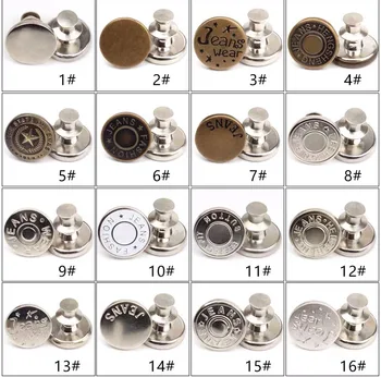 Metaliniai Mygtukai Nagų nemokamai Džinsai Ištraukiama Reguliuojamas Smeigės Juosmens Mygtuką, Amatai, Apranga, Amatai, Drabužis 