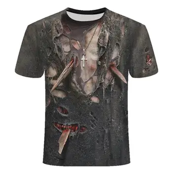 Vyrai 3d Print T -Shirts Kraujo Lašas Piršto Marškinėliai Vyrams, Atsitiktinis Marškinėliai T -Shirt Trumpas Rankovėmis Viršūnes Hip-Hop Stiliaus Drabužius Mens Tees