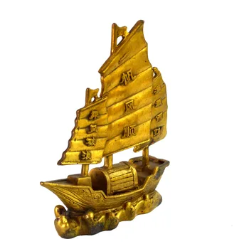 Kinijos Fengshui Žalvario Dragon Valtis Laivo Patepta Statula 5
