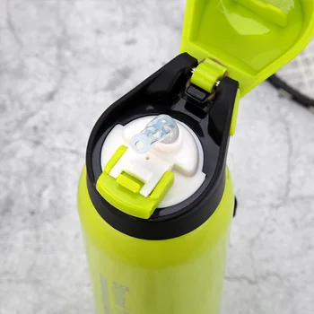 Ruida 500ML Nerūdijančio plieno Vakuuminės izoliacijos šiaudų vandens butelis Nešiojamų dviračių Sporto Šiaudų kolbą butelis Sporto Termosas Kelionės