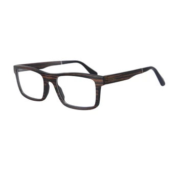 Gamtos mediniai optiniai akinių rėmeliai vyrų mados akiniai zebra juodmedžio medienos akinius mėlyna šviesa trumparegystė recepto akiniai