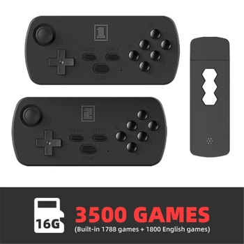 USB Wireless Handheld TV Vaizdo Žaidimų Konsolės Statyti 3500 Klasikinis Žaidimas, 8 bitų Vaizdo Konsolės Paramos HDMI suderinamus TV Konsolės