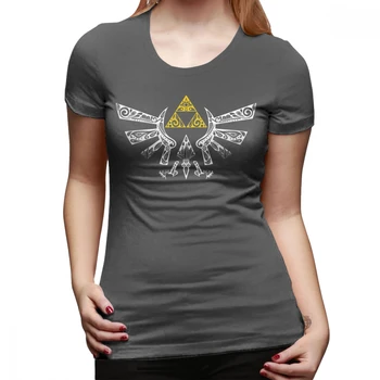 Twilight T-Shirt Zelda Hyrule Doodle Marškinėliai Kawaii karinio jūrų Laivyno Moterų marškinėlius, O Kaklas Trumpas Rankovėmis Vasarą Negabaritinių Ponios Tee Marškinėliai