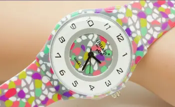 Willis Mini Laikrodžiai Animacinių filmų Moterų Spalvinga Mados Spalvinga akmenų Rinkimo Plastiko Juostos Laikrodis 486