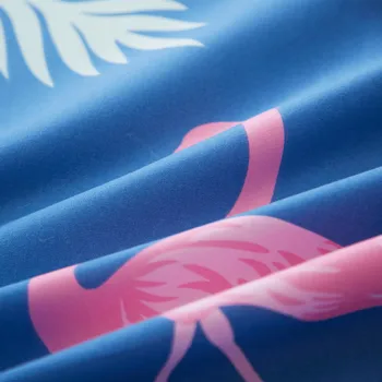 Bonenjoy 3 vnt. Plokšti Lakštai Rinkiniai Su Užvalkalas už viengulė Lova Mėlyna Spalva Raudona Flamingas paklodės Vaikams, Cartoon paklode