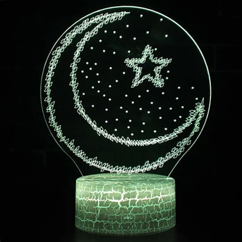 Ramadanas Apdailos LED Žibintai Namų Darbalaukio Šviesos Mėnulis, Žvaigždės, Nuotolinio Valdymo Spalvinga Lempos Musulmonų Eid Mubarakas Ramadanas Dovanos
