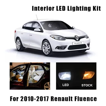 12pcs Canbus Klaidų Automobilių, LED Lemputes, Interjero Skaityti Dome Kamieno Šviesos Rinkinys 2010-2017 Renault Fluence Licencijos numerio ženklo apšvietimo Žibintas