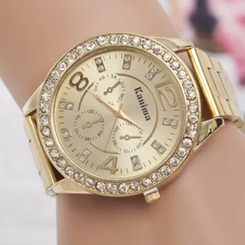 2017 Prabangos Prekės Aukso Laikrodžiai Moterims Suknelė Laikrodžiai, Nerūdijančio plieno, Analoginis Atsitiktinis Sporto Ponios Laikrodžiai Kvarcinis Laikrodis AC024