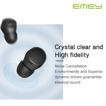 EMEY T6 TWS ausinių BT 5.0 tiesa, belaidės ausinės 700mAh didelis baterijos dvigubas mikrofonas stereo 