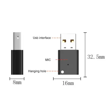 Didelės Spartos Mini Bevielis USB Bluetooth 5.0 Imtuvas Automobilio Radijo Stiprintuvas žemų dažnių garsiakalbis Multimedijos Garso Adapteris
