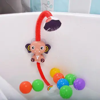 Mielas Dramblys Modelis Maišytuvas Kūdikių Vandeniu Žaidimą Dušo Galvutė Elektrinis Vandens Purškimo Žaislas Vaikams Baseinas Vonios kambarys, Vonios Žaislai