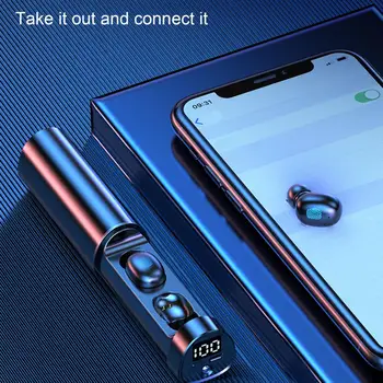 N21 TWS Bluetooth 5.2 LED Vandeniui Touch Kontrolės HiFi Stereo Ausinės Ausinių